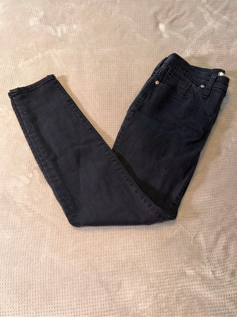 Madewell 9" High Rise Skinny Jeans, Black Size 29